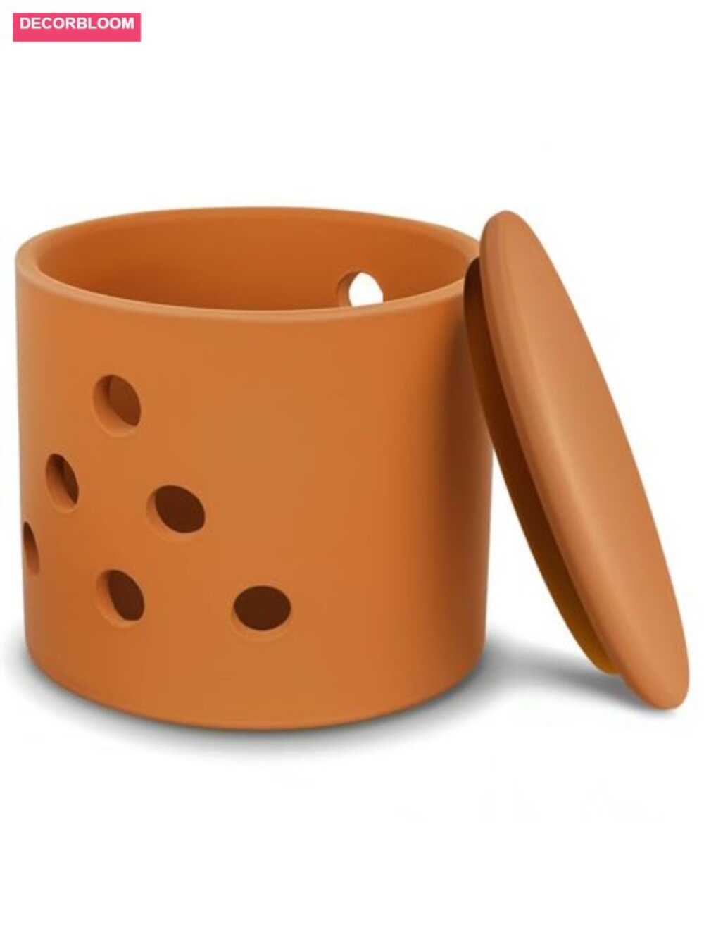 Terracotta Garlic Keeper with Lid and 12 Air Vents